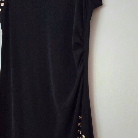 MICHAEL Michael Kors Black with Stud-Trim Side-Slit Dress - Picture 5 of 10